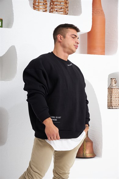 Yaka ve Bel Detaylı Sweatshirt